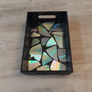 Handmade Beautiful Beacons Upcycled CD resin tray